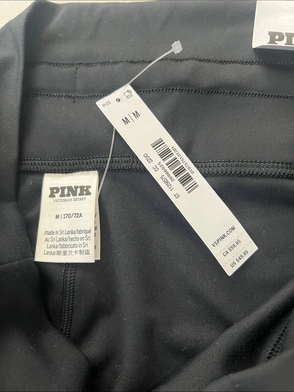 VS Pink Relay Knit Jogger Pants Black Size Medium NWT - Picture 4 of 9
